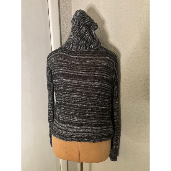 Sweet-N-Sinful Pullover Black/White Hoodie Sweater M Comfy Casual Cozy Cabincore - Picture 3 of 10